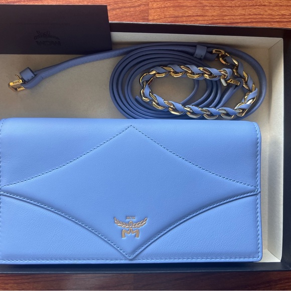 MCM Crossbody Wallet Light Bkue - Picture 2 of 10